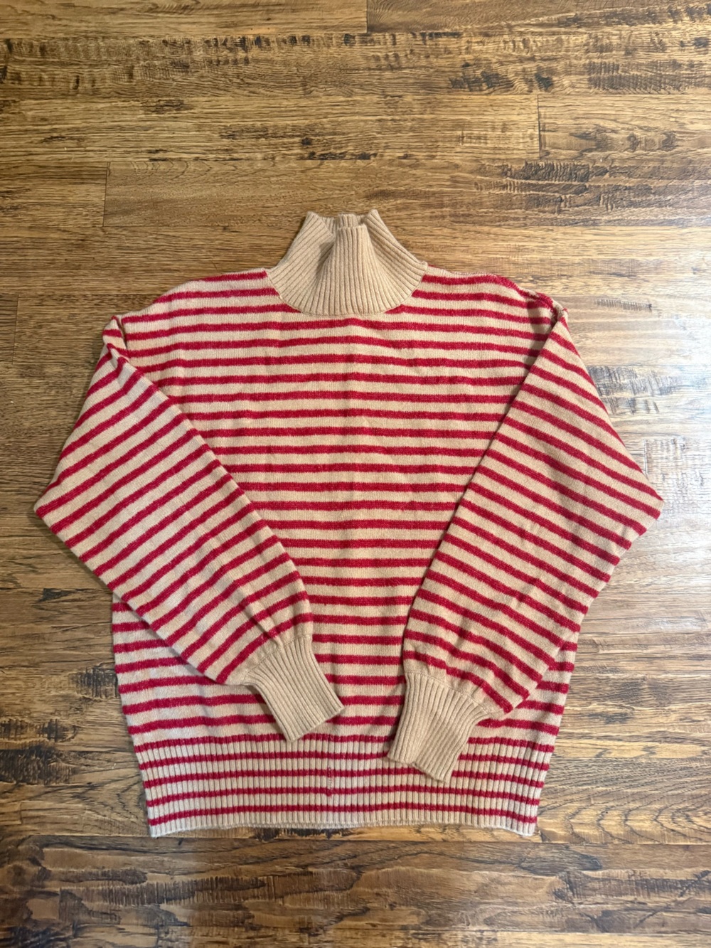 Ann Taylor Striped Mockneck Sweater